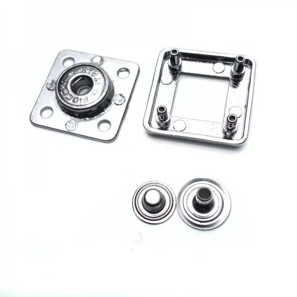 25 x 25 mm Aesthetic Square Coat and Jacket Snap Button E 1282