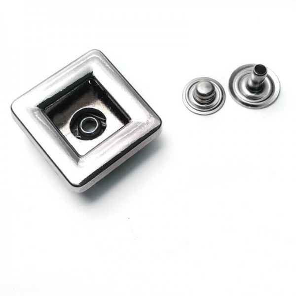 25 x 25 mm Aesthetic Square Coat and Jacket Snap Button E 1282