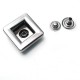 25 x 25 mm Aesthetic Square Coat and Jacket Snap Button E 1282