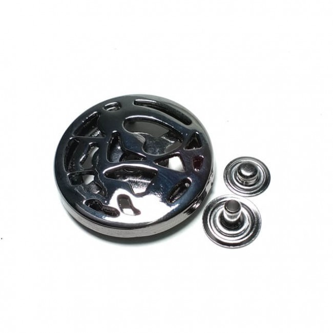 Yuvarlak zamak çıtçıt düğme çap 22 mm 1330 Yuvarlak zamak çıtçıt düğme çap 22 mm 1330