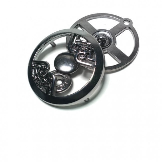 Yuvarlak metal çıtçıt düğme çap 37 mm Е 1543 Yuvarlak metal çıtçıt düğme çap 37 mm Е 1543