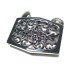 Stylish patterned metal snap button 45 x 32 mm E 1564