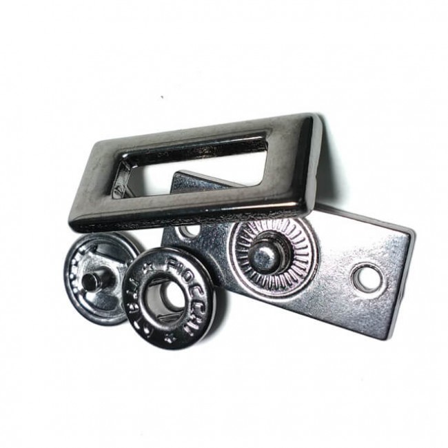 Metal çıtçıt düğme dikdörtgen şekil 20 x 13 mm Е 1690 Metal çıtçıt düğme dikdörtgen şekil 20 x 13 mm Е 1690