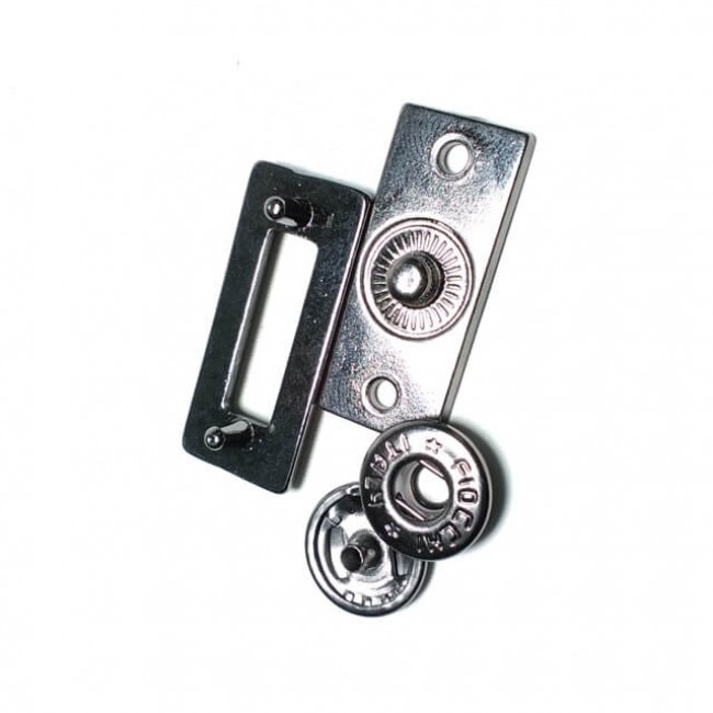 Metal çıtçıt düğme dikdörtgen şekil 20 x 13 mm Е 1690 Metal çıtçıt düğme dikdörtgen şekil 20 x 13 mm Е 1690