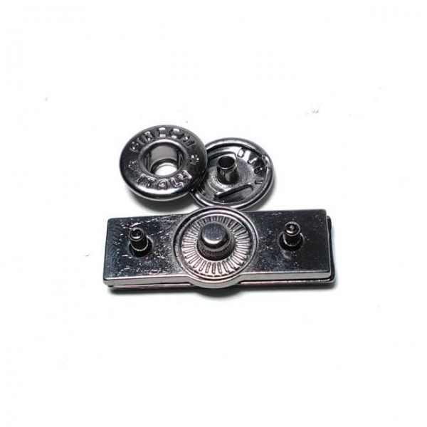 Double Piece Metal Snap Button Button Rectangular Shape 30 x 10mm ç 1691