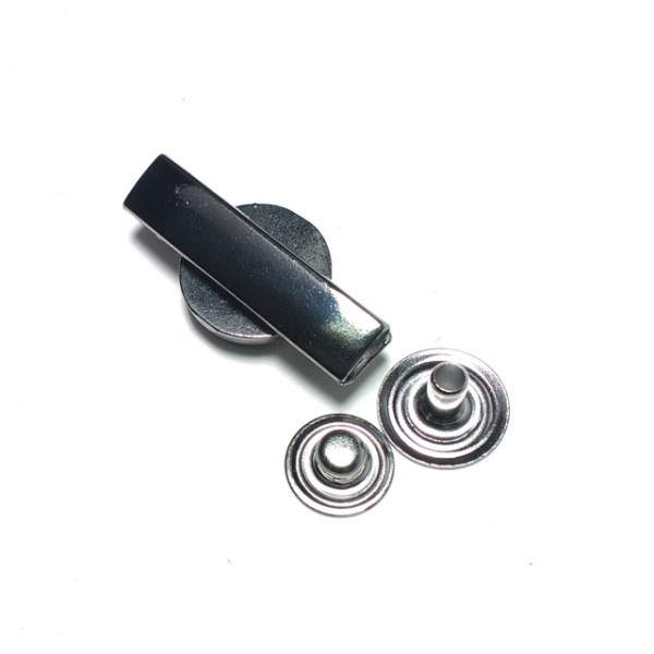 Çubuk şekil çift parça çıtçıt düğme 30 x 7 mm Е 1733