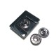 Double track snap button zinc alloy metal U shape 30 x 23 mm E 1772