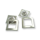 32 x 32 mm Metal Snap Button Square Shape Е 1831