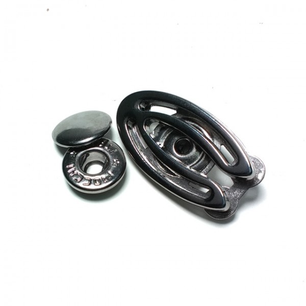 Oval çift parça çıtçıt düğme 30 x 17 mm Е 1840