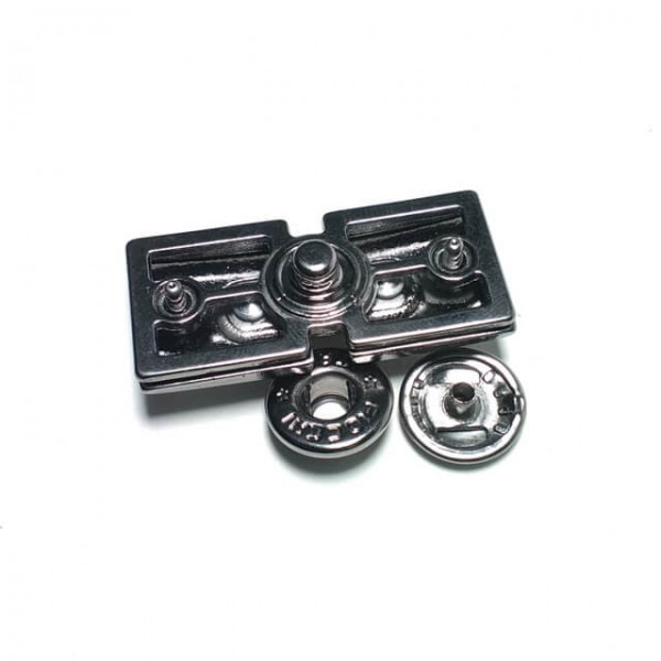 Metal şık çift parça çıtçıt düğme 37 x 17 mm Е 1860