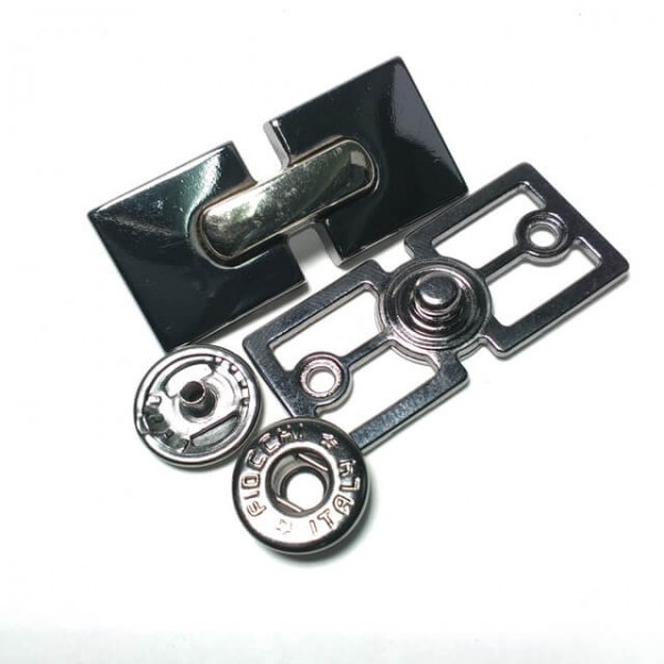 Metal Stylish Double Piece Snap Button Button 37 x 17 mm E 1860