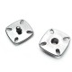 Sewing zinc alloy square studs button 17 mm kare 1919