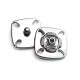 Sewing zinc alloy square studs button 17 mm kare 1919
