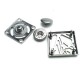 Metal square snap button button 4 piece set