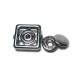 Metal Square Frame Double Track Snap Button 20 x 20mm E 1965