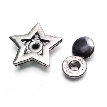 40 mm Snap Fasteners Button Star Shape  Е 1984