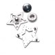 40 mm Snap Fasteners Button Star Shape  Е 1984