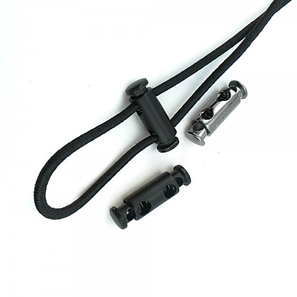 Metal cord lock with double holes 24 mm E 1365