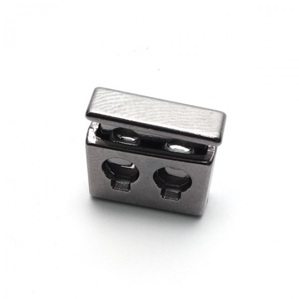 Double hole square shape metal stopper 16 mm E 2035