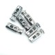 Double Hole Stopper Metal Cord Lock with 6 mm Lace-up Entry E 214
