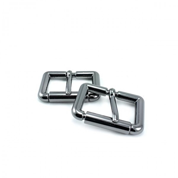 Rectangular metal buckle textile accessory - zinc buckle - 28 mm E 1355