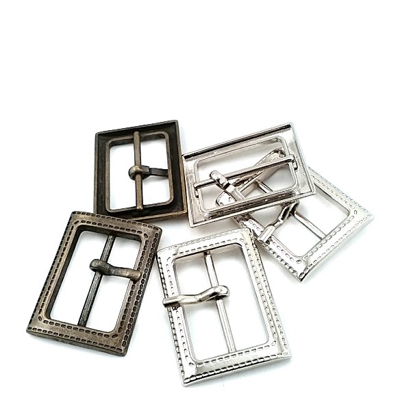 Clothing - Rectangular plain buckle zamak metal 26 mm E 1576