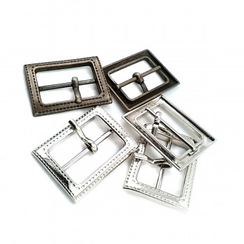 34 mm Clothing - Rectangular plain buckle zamak metal  E 1576