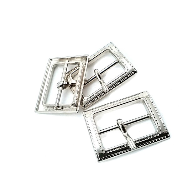 Clothing - Rectangular plain buckle zamak metal 26 mm E 1576