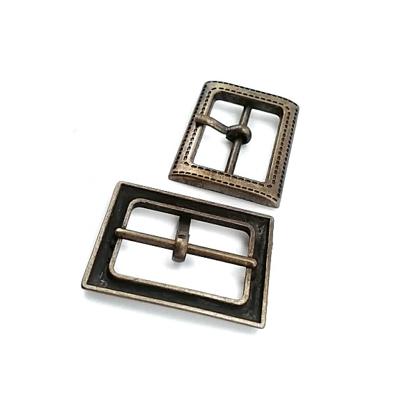 Clothing - Rectangular plain buckle zamak metal 26 mm E 1576