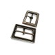 Clothing - Rectangular plain buckle zamak metal 26 mm E 1576