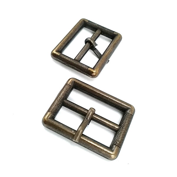 Metal buckle rectangular belt and adjustment buckle 22 mm E 1588