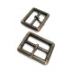 Metal buckle rectangular belt and adjustment buckle 22 mm E 1588