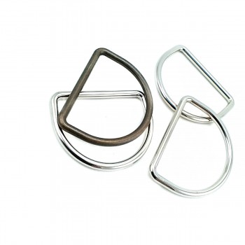 4,1 cm Metal D Ring buckle - Bag and clothing zamak accessory E 1981