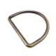 Metal D Ring buckle - Bag and clothing zamak accessory 4,1 cm E 1981