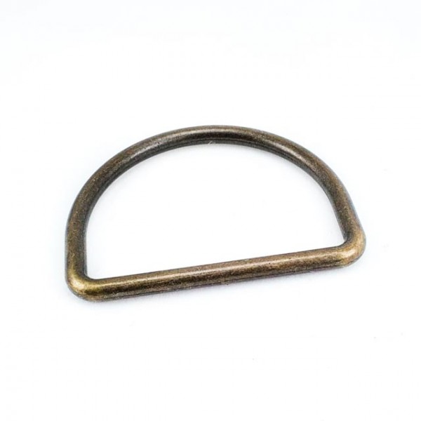 Metal D Ring buckle - Bag and clothing zamak accessory 4,1 cm E 1981