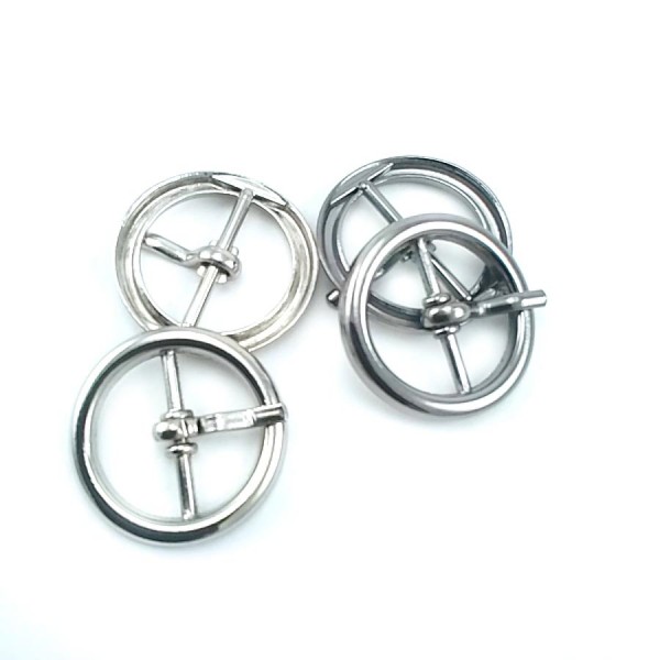 20 mm Metal Round Center Bar Ring Buckle E 2129