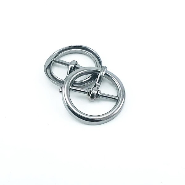 20 mm Metal Round Center Bar Ring Buckle E 2129