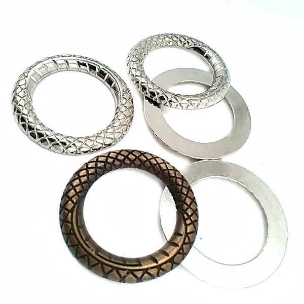 30 mm Snake Patterned Metal Ring Buckle E 357