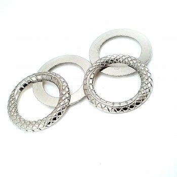 30 mm Snake Patterned Metal Ring Buckle E 357