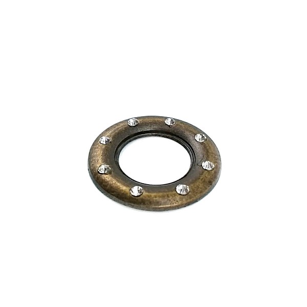 20 mm Glass Stone Metal "O" Buckle E 514