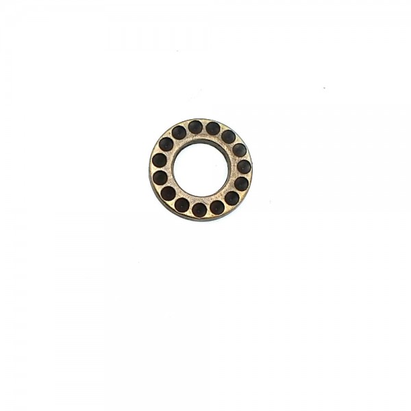 12 mm Ring Shaped Stone & Enamel Metal Frame Buckle E 10