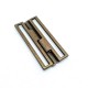 Sliding metal buckle 2 pcs - snap-on buckle - 64 mm E 961