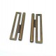 Sliding metal buckle 2 pcs - snap-on buckle - 64 mm E 961