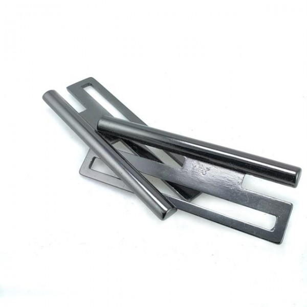 Sliding metal buckle 2 pcs - snap-on buckle - 64 mm E 961