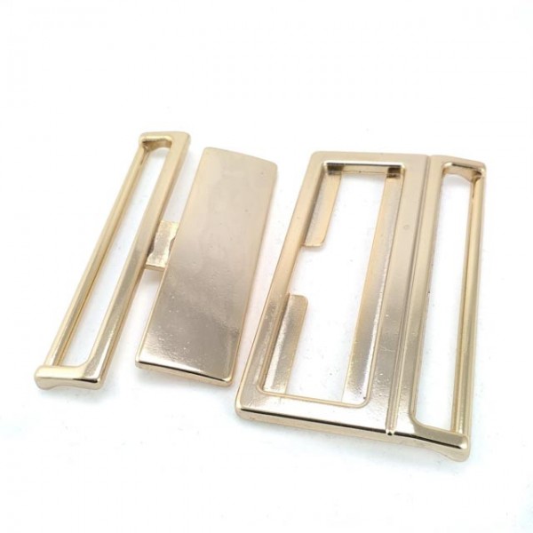 Rectangular clasp - zinc alloy metal 66 mm E 1541