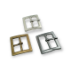 Rectangular belt buckle - metal 22 mm E 2047