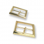 32 mm Rectangular Metal Center Bar Buckle  E 483