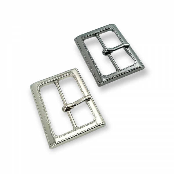 32 mm Rectangular Metal Center Bar Buckle  E 483