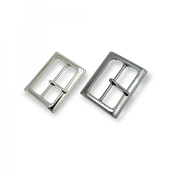 32 mm Rectangular Metal Center Bar Buckle  E 483