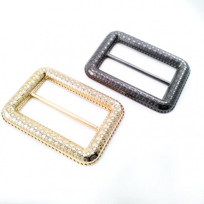 Dikdörtgen zamak metal desenli toka 50 mm E 568 Dikdörtgen zamak metal desenli toka 50 mm E 568